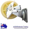 4X 6" Caster Castor WHITE NYLON Wheels heavy duty Swivel Brake load ALL WITH BRAKES - Image 4