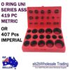 450 to 838 pcs O RING RUBBER  ASSORTMENT KIT  METRIC &  IMPERIAL