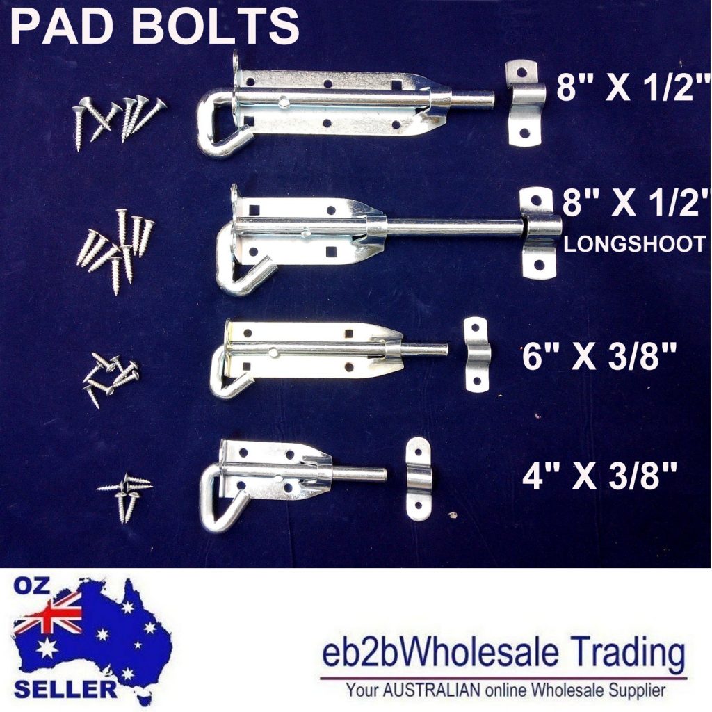 Pad bolt Padlock HD Slide Door Bolt Barrel Latch Adjustable Long shoot Lock DIY