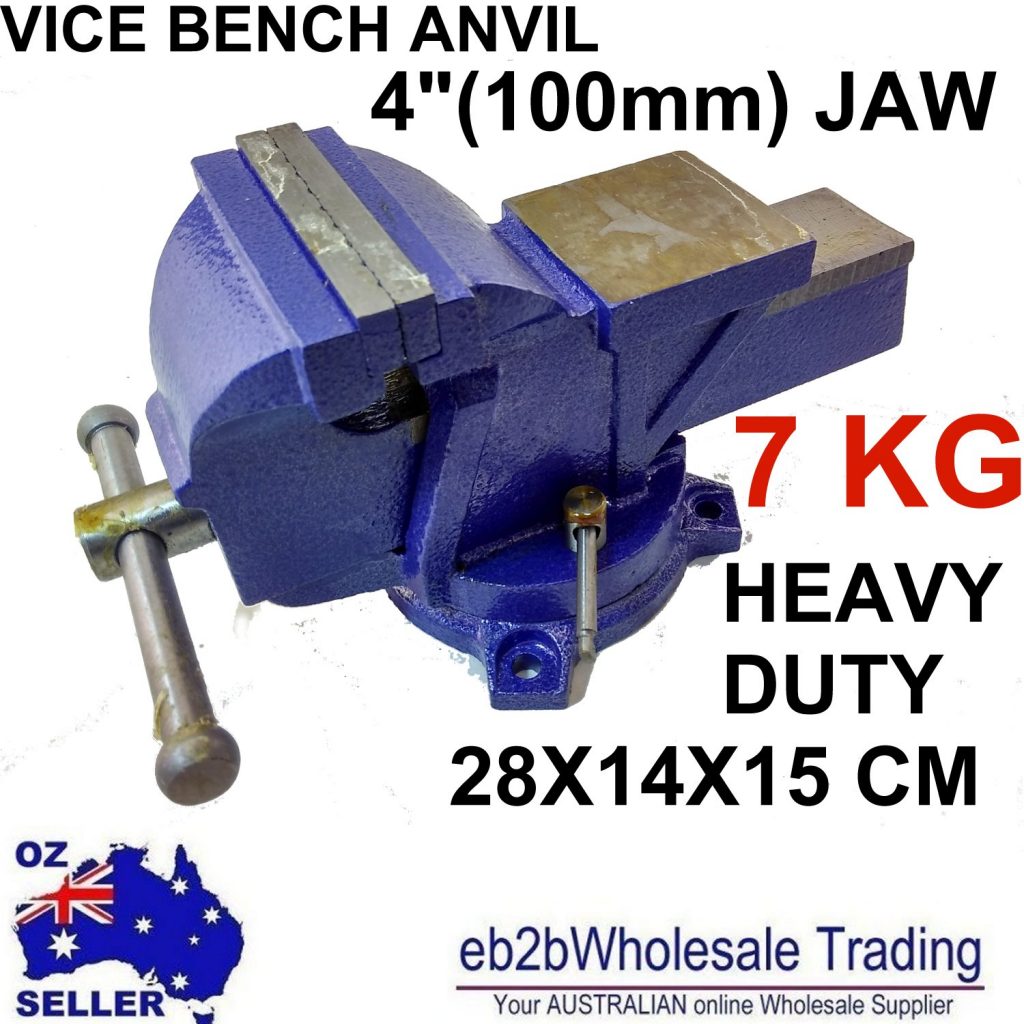4″ Inch 7 KG PRO USE Heavy Duty Bench Vice Grip Clamp Capacity 110mm 360° Swivel Base
