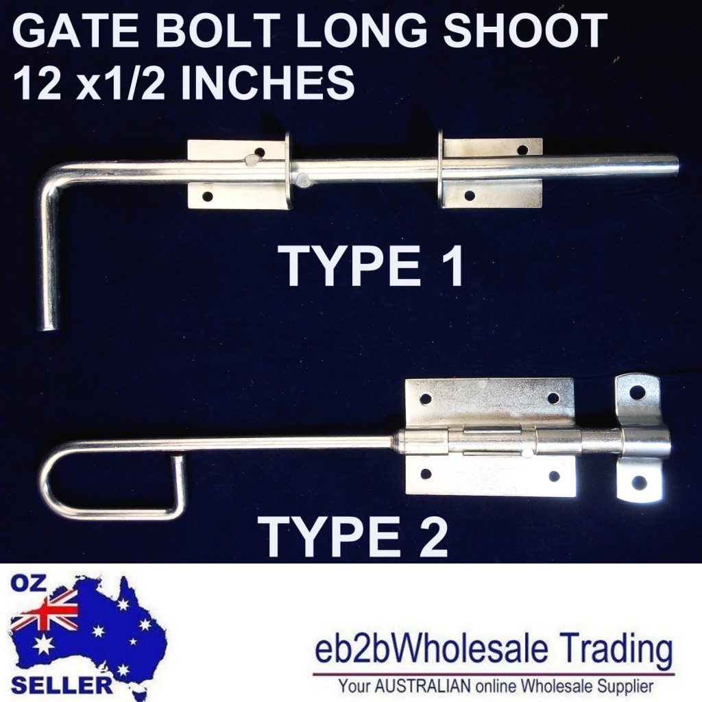 GATE Pad bolt Padlock Slide Door Bolt Barrel Latch Adjustable Long shoot Lock