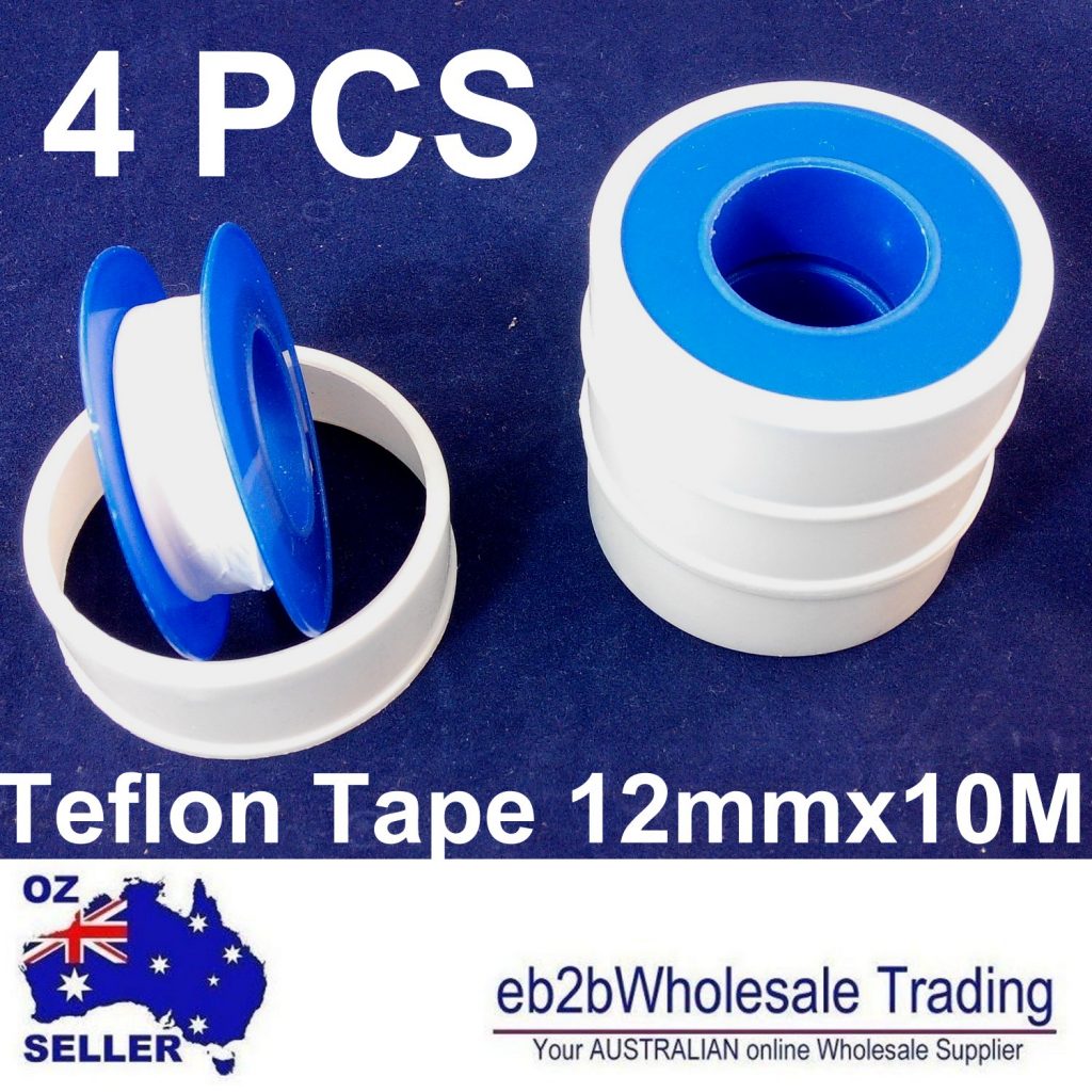 4Pcs Teflon Tape 12mmx10M white thread PTFE plumbing tape plumbers sealing water