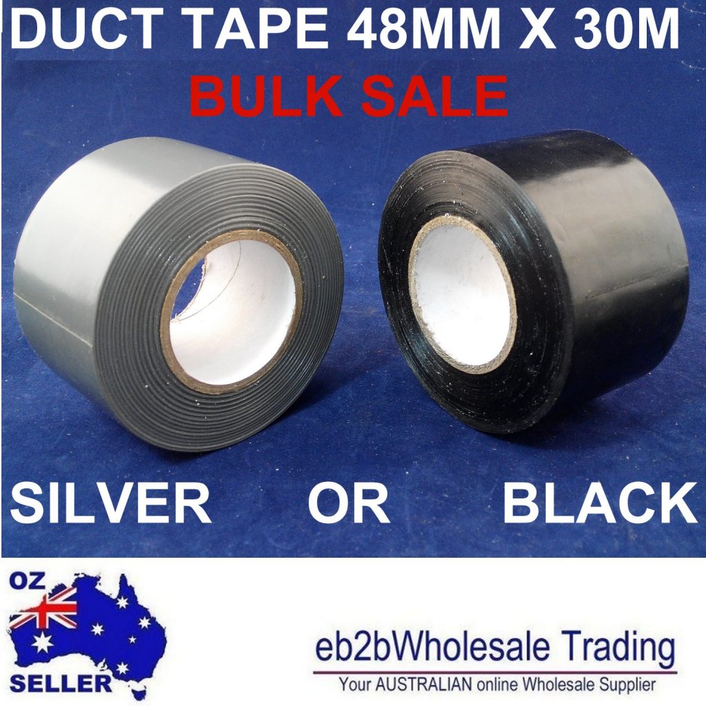 PVC Duct Sealing Tape Premium Quality 48MM x 30M Silver Black flexible air SEAL