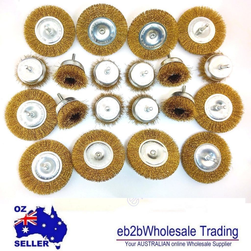 20 PCS WIRE WHEEL BRUSH 3 INCHES CUP 4 INCHES PLATE