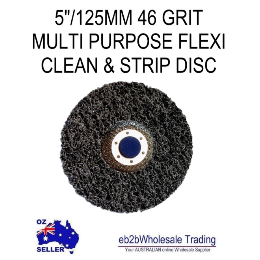 5″ / 125MM 46 Grit POLY STRIP DISC WHEEL PAINT RUST REMOVAL CLEAN MULTI GRINDER MULTI QTY